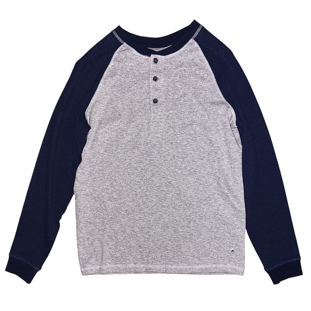 NWT Tailor Vintage Airotec Long Sleeve Navy & Gray Henley Small